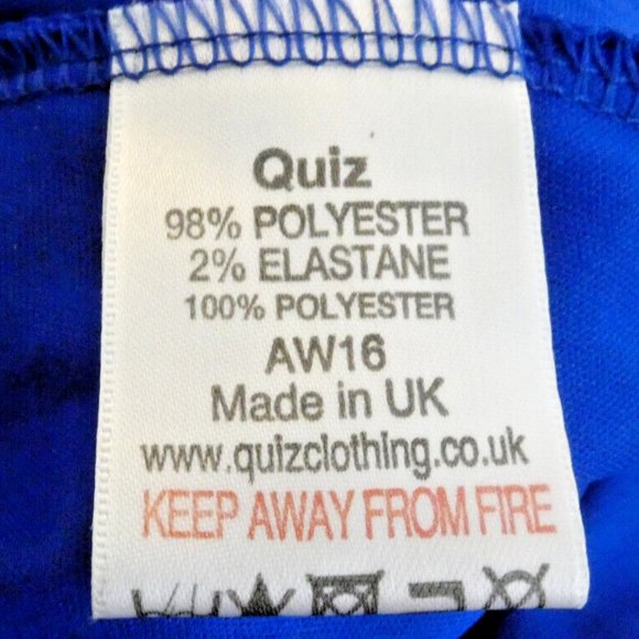 Quiz Womens 4 Blue Mini Dress Lace Sequins Sexy British PROM Stylish Gorgeous - Picture 12 of 16